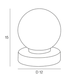 Tischleuchte Seventy, kaktusgrün, Höhe 15 cm, Metall/Glas