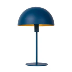 Tischleuchte Siemon aus Stahl, Ø 25 cm, blau