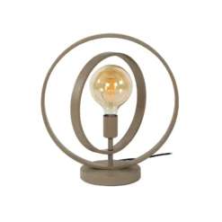 Tischleuchte Turn Around, beige, Höhe 43 cm, Metall, E27