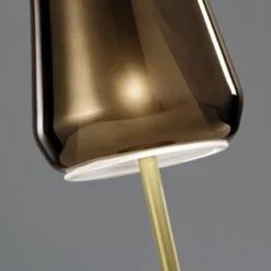 Tischleuchte X-Ray, bronzefarben/goldfarben, Höhe 39 cm Glas