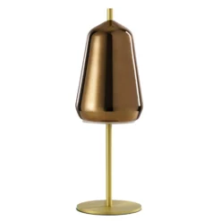 Tischleuchte X-Ray, bronzefarben/goldfarben, Höhe 39 cm Glas