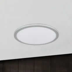 Titanfarbene LED-Deckenlampe Aria, dimmbar - 40 cm