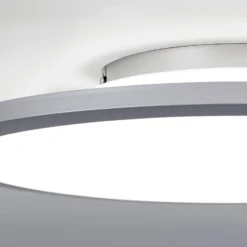 Titanfarbene LED-Deckenlampe Aria, dimmbar - 60 cm