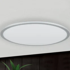 Titanfarbene LED-Deckenlampe Aria, dimmbar - 60 cm