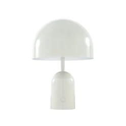 Tom Dixon Akku-Tischlampe BELL PORTABLE, hellgrau 28 cm IP44