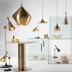 Tom Dixon Beat Wide LED-Hängeleuchte, messing
