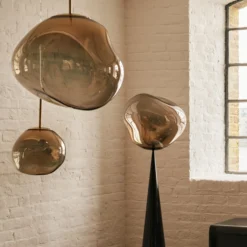 Tom Dixon Hängeleuchte Melt, Ø 28 cm, bronzefarben, Fassung