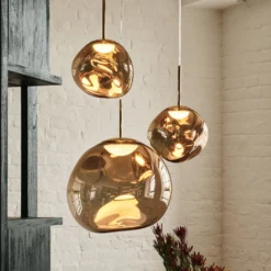 Tom Dixon Hängeleuchte Melt, Ø 28 cm, bronzefarben, Fassung