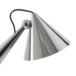 Tom Dixon LED-Akku-Tischlampe Pose, silberfarben, Höhe 25 cm
