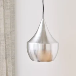 Tom Dixon LED-Hängelampe Beat Fat Unbeaten, aluminiumfarben