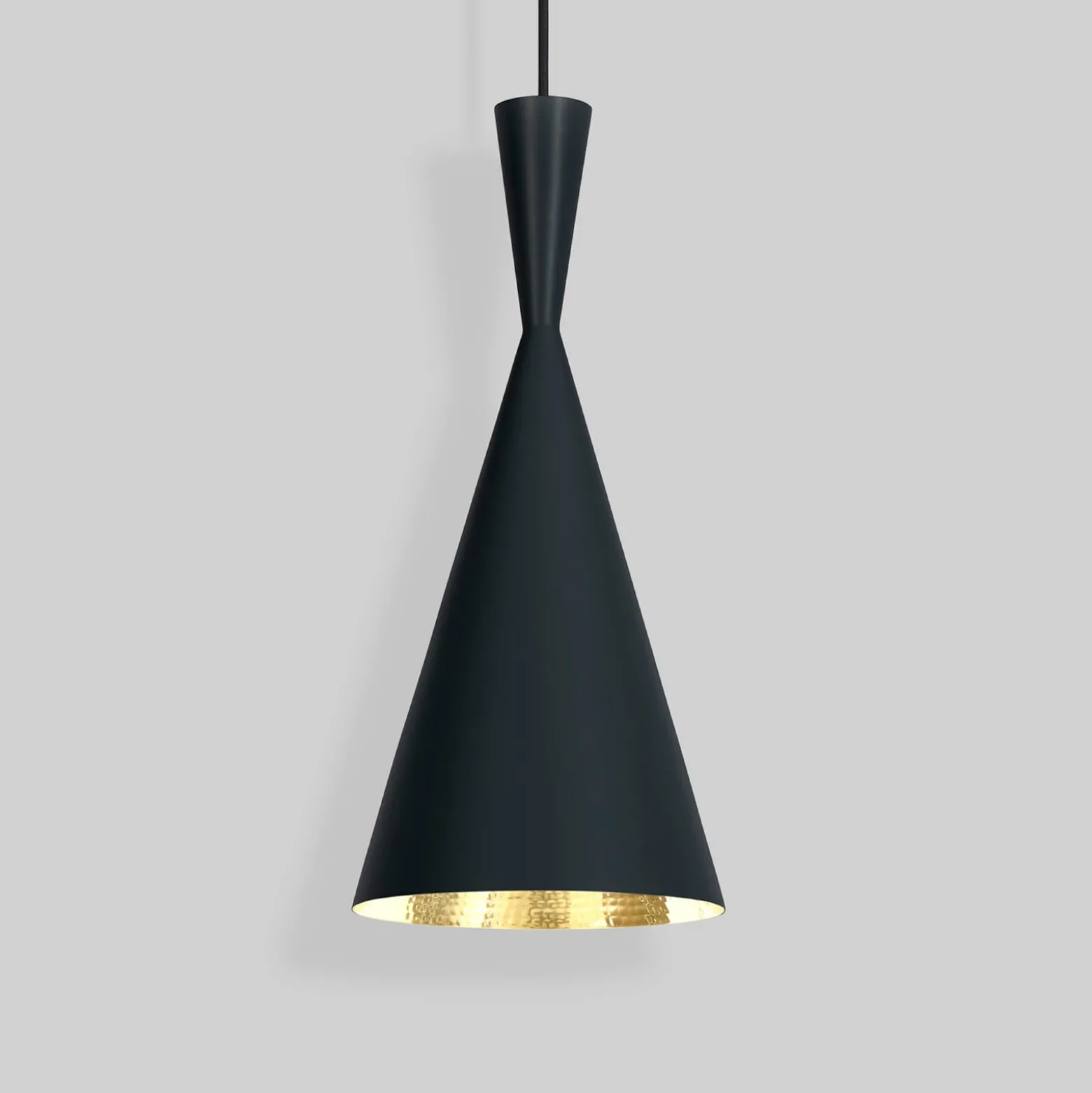 Tom Dixon LED-Hängelampe Beat Tall, messingfarben, Ø 19 cm