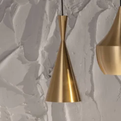 Tom Dixon LED-Hängelampe Beat Tall, messingfarben, Ø 19 cm