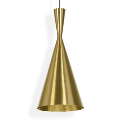 Tom Dixon LED-Hängelampe Beat Tall, messingfarben, Ø 19 cm