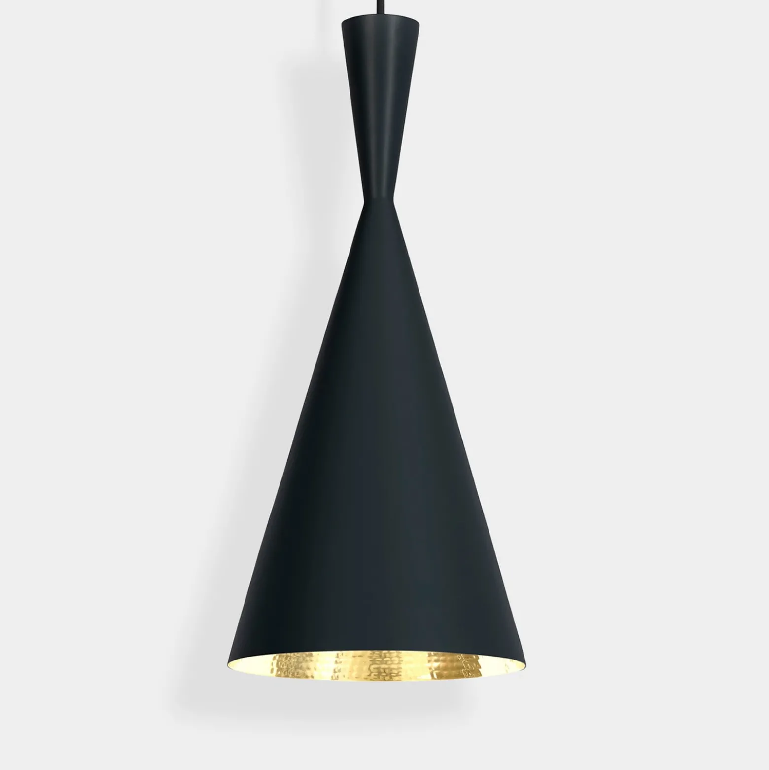 Tom Dixon LED-Hängelampe Beat Tall, messingfarben, Ø 19 cm