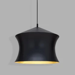 Tom Dixon LED-Hängelampe Beat Waist, schwarz, Ø 41 cm