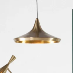 Tom Dixon LED-Hängelampe Beat Wide, messingfarben, Ø 36 cm