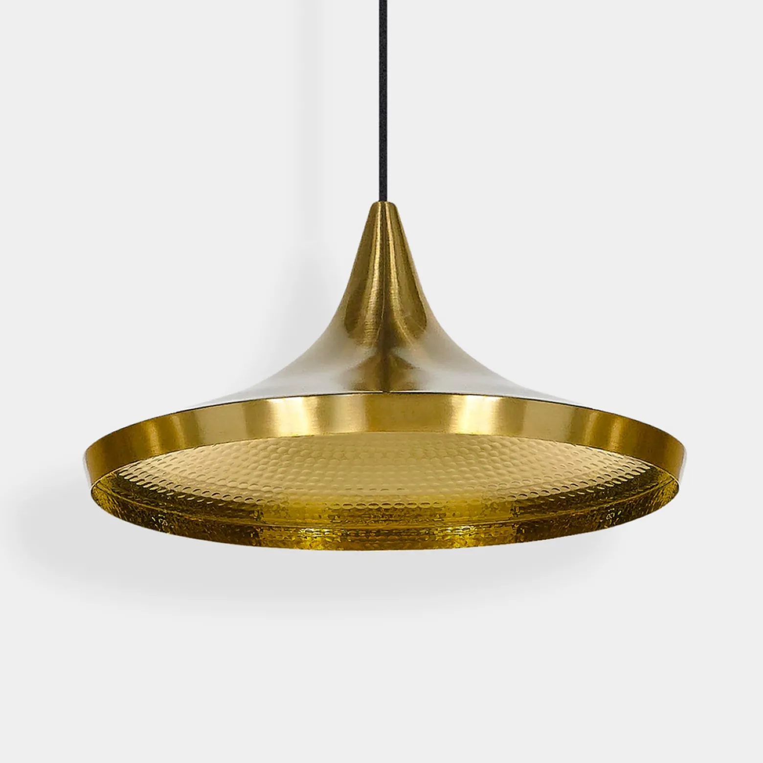 Tom Dixon LED-Hängelampe Beat Wide, messingfarben, Ø 36 cm