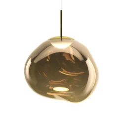 Tom Dixon LED-Hängelampe Melt, Ø 50 cm, bronzefarben
