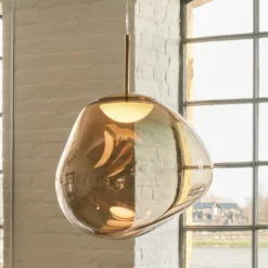Tom Dixon LED-Hängelampe Melt, Ø 50 cm, bronzefarben