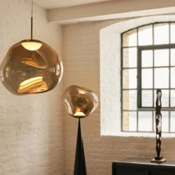 Tom Dixon LED-Hängelampe Melt, Ø 50 cm, bronzefarben