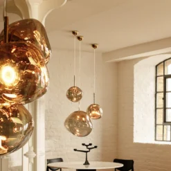 Tom Dixon LED-Hängelampe Melt, Ø 28 cm, bronzefarben