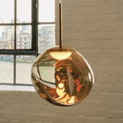 Tom Dixon LED-Hängelampe Melt, Ø 28 cm, bronzefarben