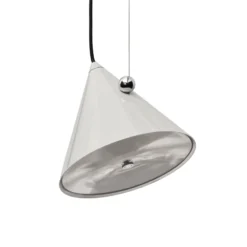 Tom Dixon LED-Hängelampe Pose, grau-beige, Ø 25 cm Stahl dim