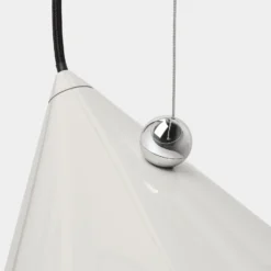 Tom Dixon LED-Hängelampe Pose, grau-beige, Ø 25 cm Stahl dim