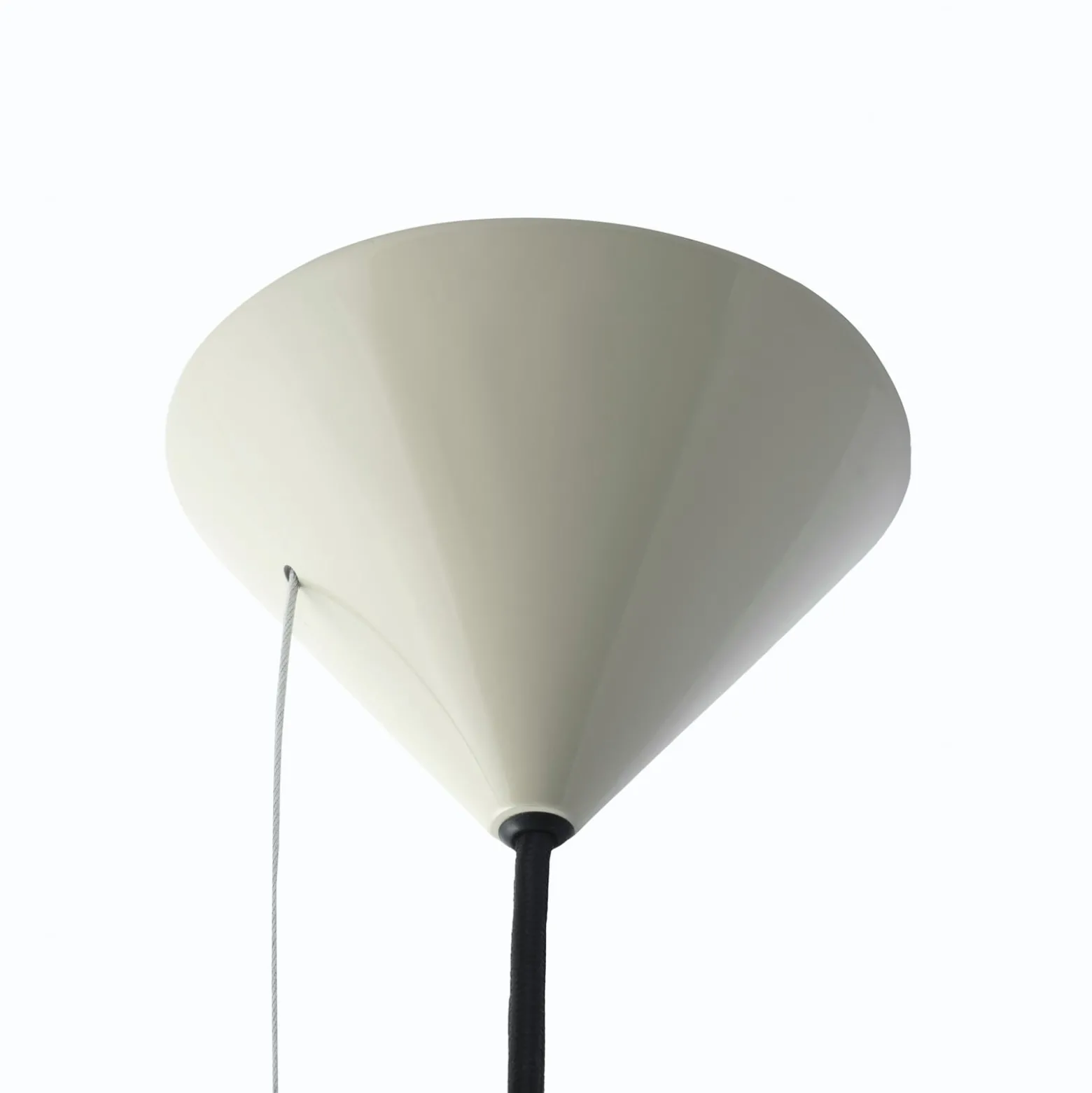 Tom Dixon LED-Hängelampe Pose, grau-beige, Ø 43 cm Stahl dim