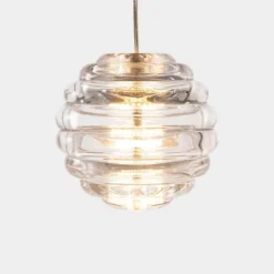 Tom Dixon LED-Hängelampe Press Sphere, klar, Ø 14 cm, 927