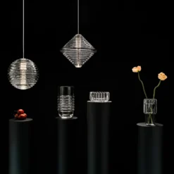 Tom Dixon LED-Hängelampe Press Sphere, klar Ø 30 cm 927 Glas