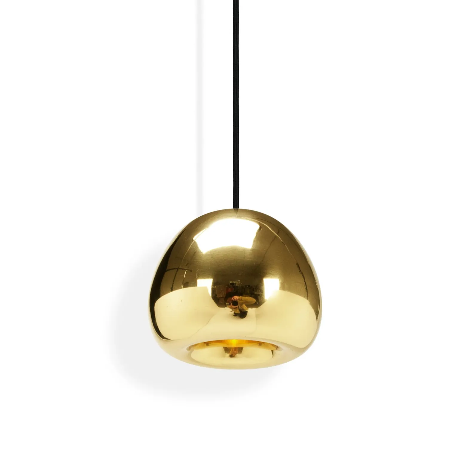 Tom Dixon LED-Hängelampe Void mini, Ø 15 cm, Messing