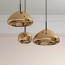 Tom Dixon LED-Hängelampe Void mini, Ø 15 cm, Messing