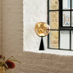 Tom Dixon LED-Tischlampe Melt Cone Fat, bronzefarben, 47 cm