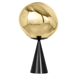 Tom Dixon LED-Tischlampe Melt Cone Fat, gold/schwarz, 47 cm
