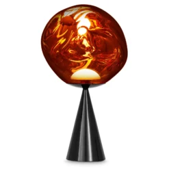 Tom Dixon LED-Tischlampe Melt Cone Fat, kupfer/schwarz, 47cm