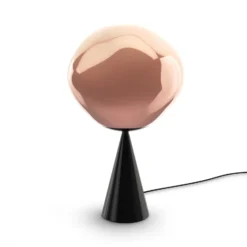 Tom Dixon LED-Tischlampe Melt Cone Fat, rauch/schwarz, 47 cm