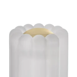 Tom Dixon LED-Tischleuchte Press, Glas gefrostet, Höhe 24 cm