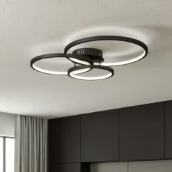 Trio WiZ Aaron smarte LED-Deckenleuchte, anthrazit