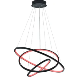 Trio WiZ Aaron smarte LED-Hängeleuchte, anthrazit