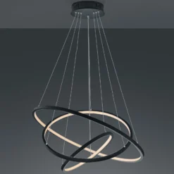 Trio WiZ Aaron smarte LED-Hängeleuchte, anthrazit