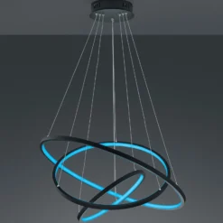 Trio WiZ Aaron smarte LED-Hängeleuchte, anthrazit