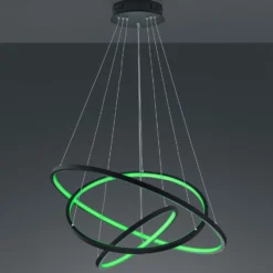 Trio WiZ Aaron smarte LED-Hängeleuchte, anthrazit