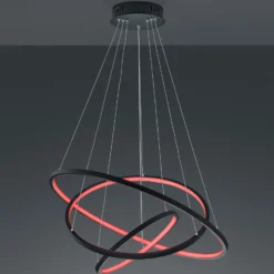 Trio WiZ Aaron smarte LED-Hängeleuchte, anthrazit