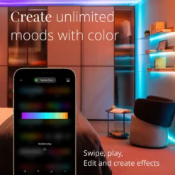 Twinkly Dots LED-Kette RGB, schwarz, IP44, 10m