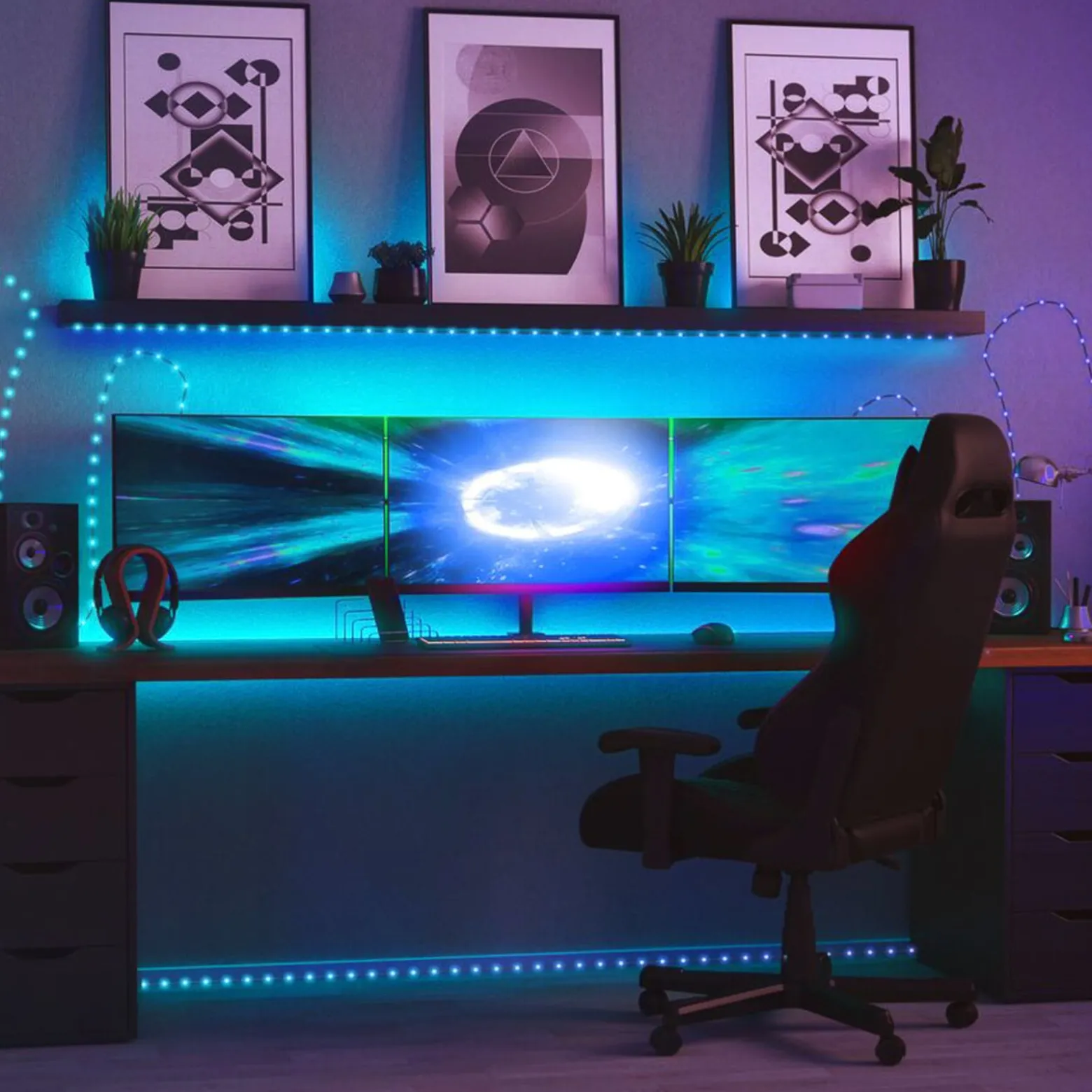 Twinkly Dots LED-Kette RGB, transparent, IP44, 10m