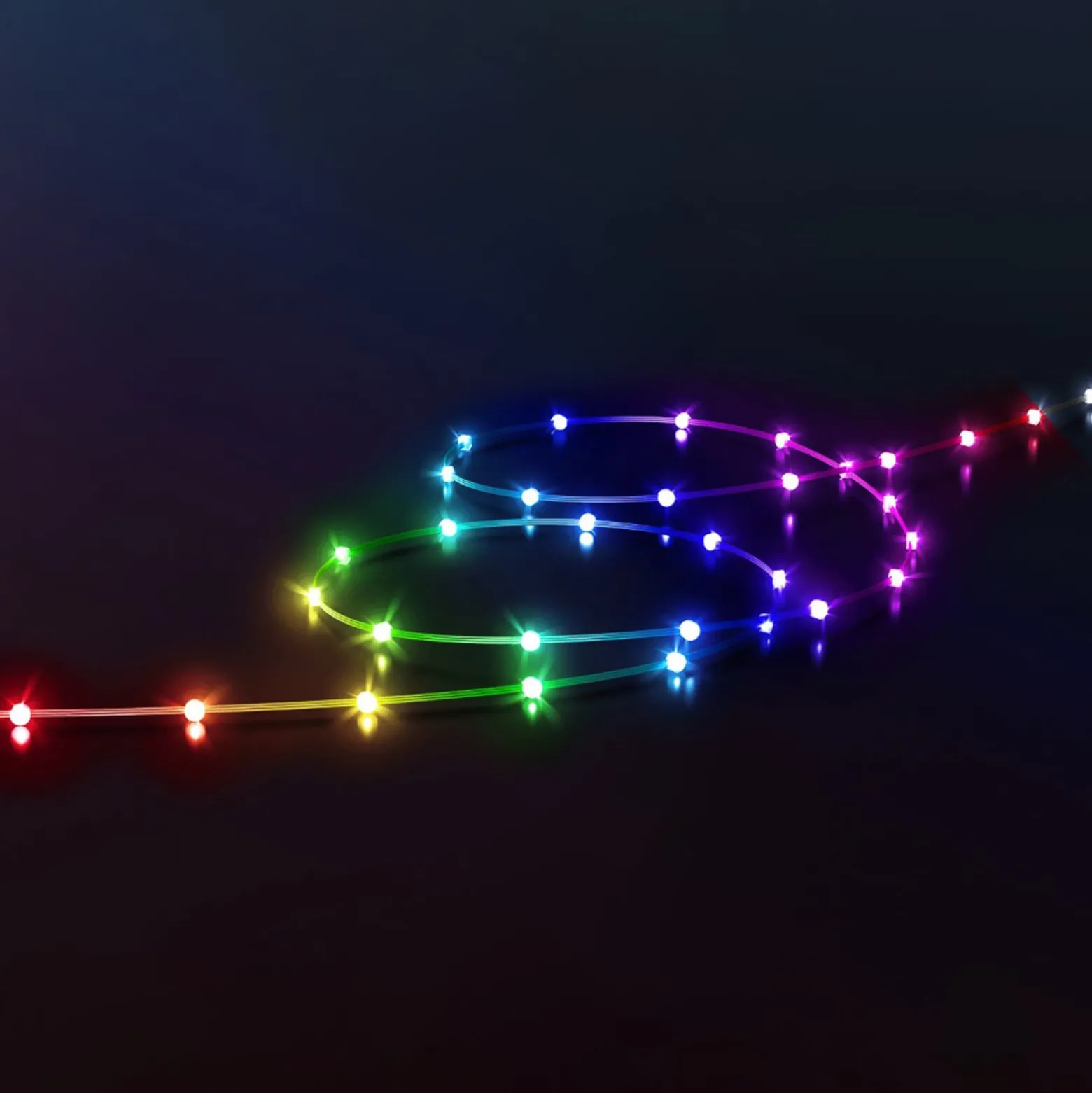 Twinkly Dots LED-Kette RGB, transparent, IP44, 10m