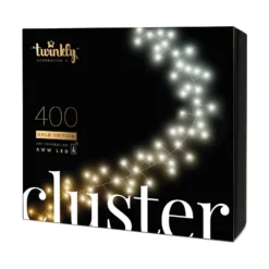 Twinkly LED-Cluster-Lichterkette, CCT, schwarz, 400-flg., 6m
