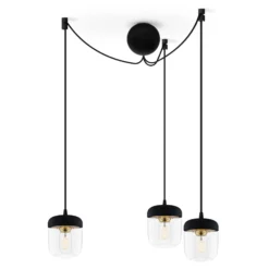 UMAGE Acorn Hängelampe 3-flg. schwarz/messing