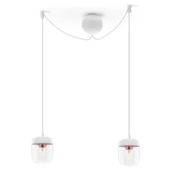 UMAGE Acorn Hängelampe 2fl weiß/kupfer